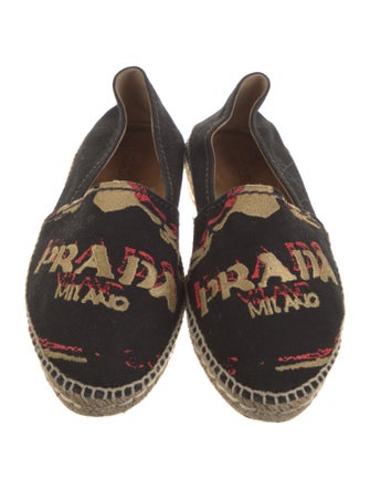 Prada Canvas Graphic Print Espadrilles