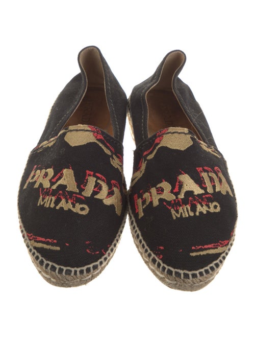 Prada Canvas Graphic Print Espadrilles
