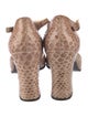 Prada Snakeskin Animal Print D'Orsay Pumps