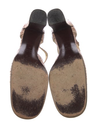 Prada Snakeskin Animal Print D'Orsay Pumps