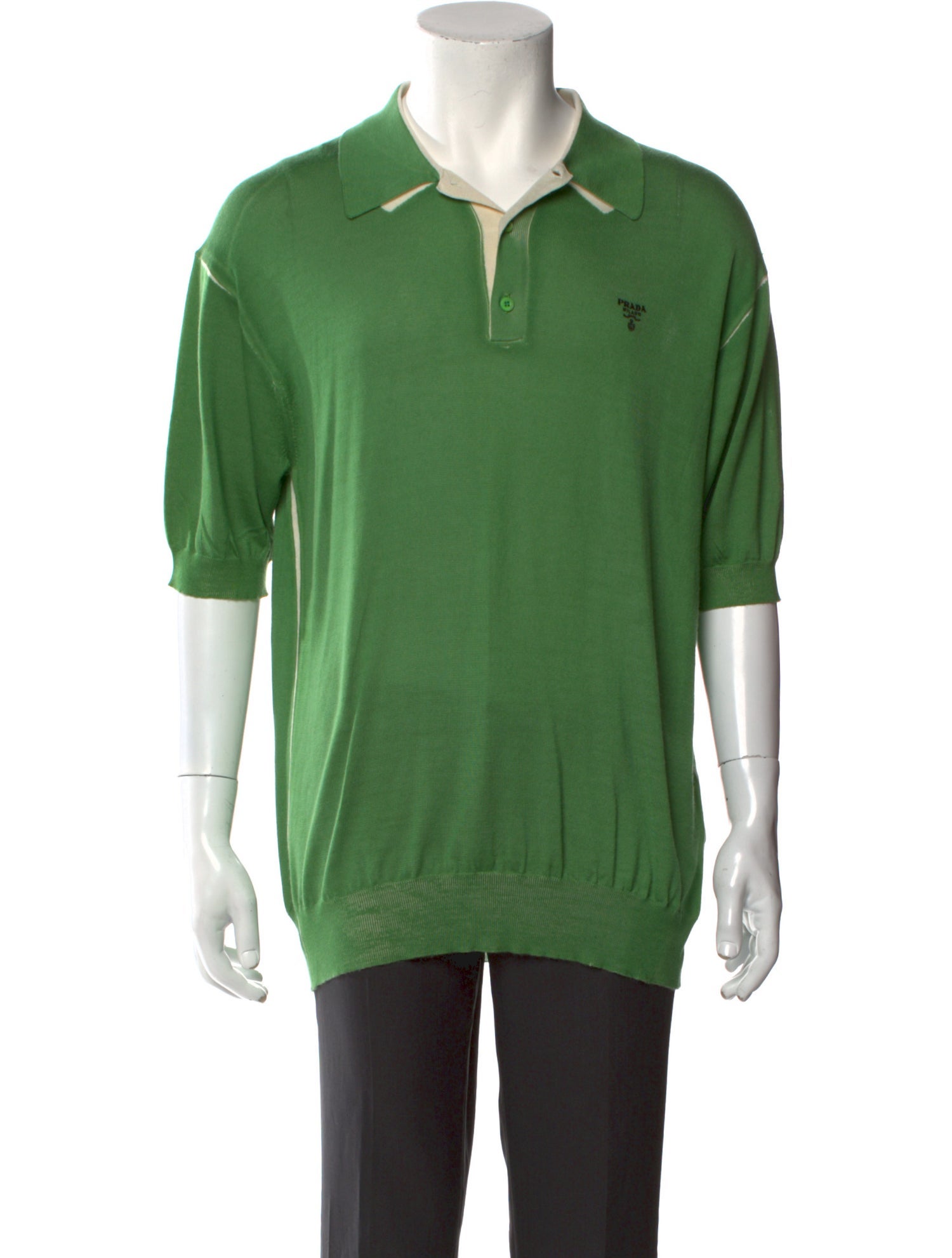 Prada 2022 Virgin Wool Polo Sweater