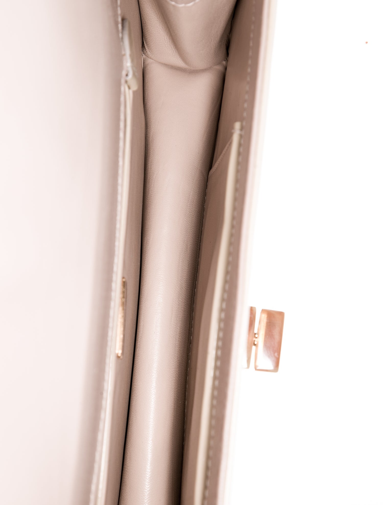 Prada Enameled Metal Triangle Clutch