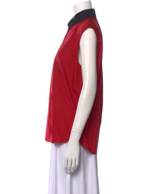 Prada 2018 Sleeveless Button-Up Top