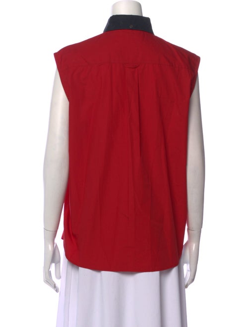 Prada 2018 Sleeveless Button-Up Top