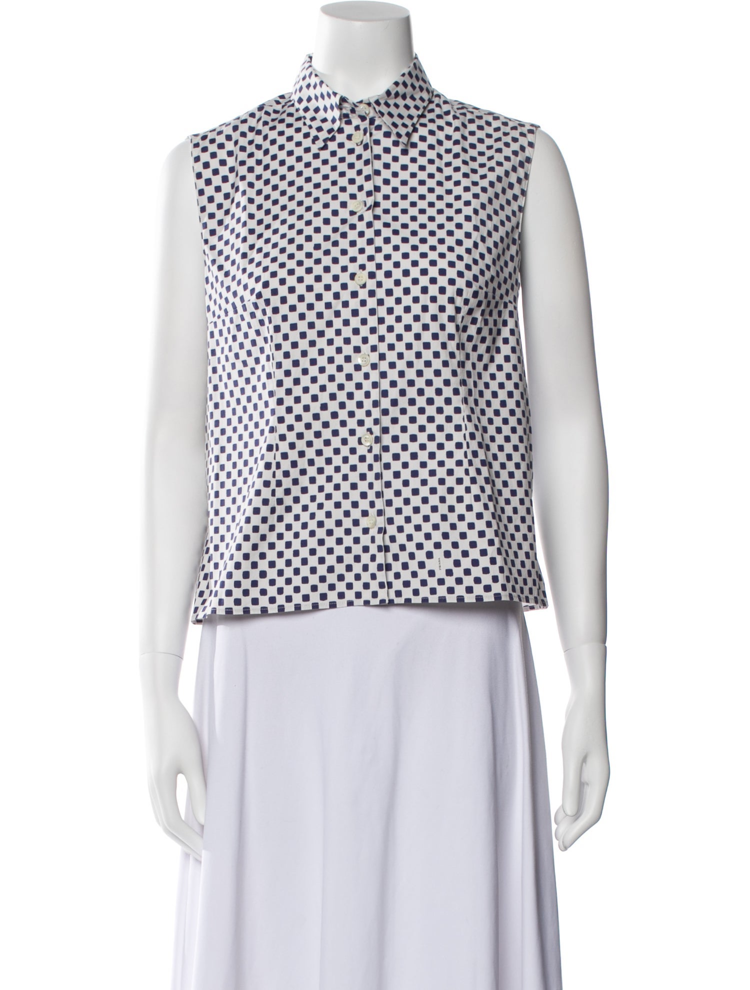 Prada 2011 Printed Button-Up Top