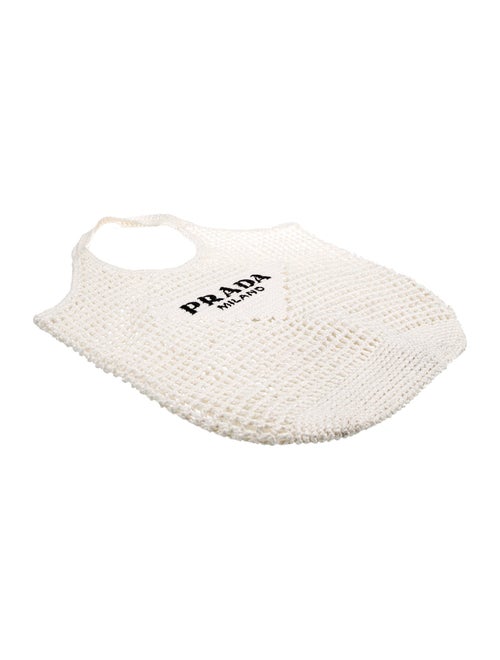 Prada Raffia Shoulder Bag Large