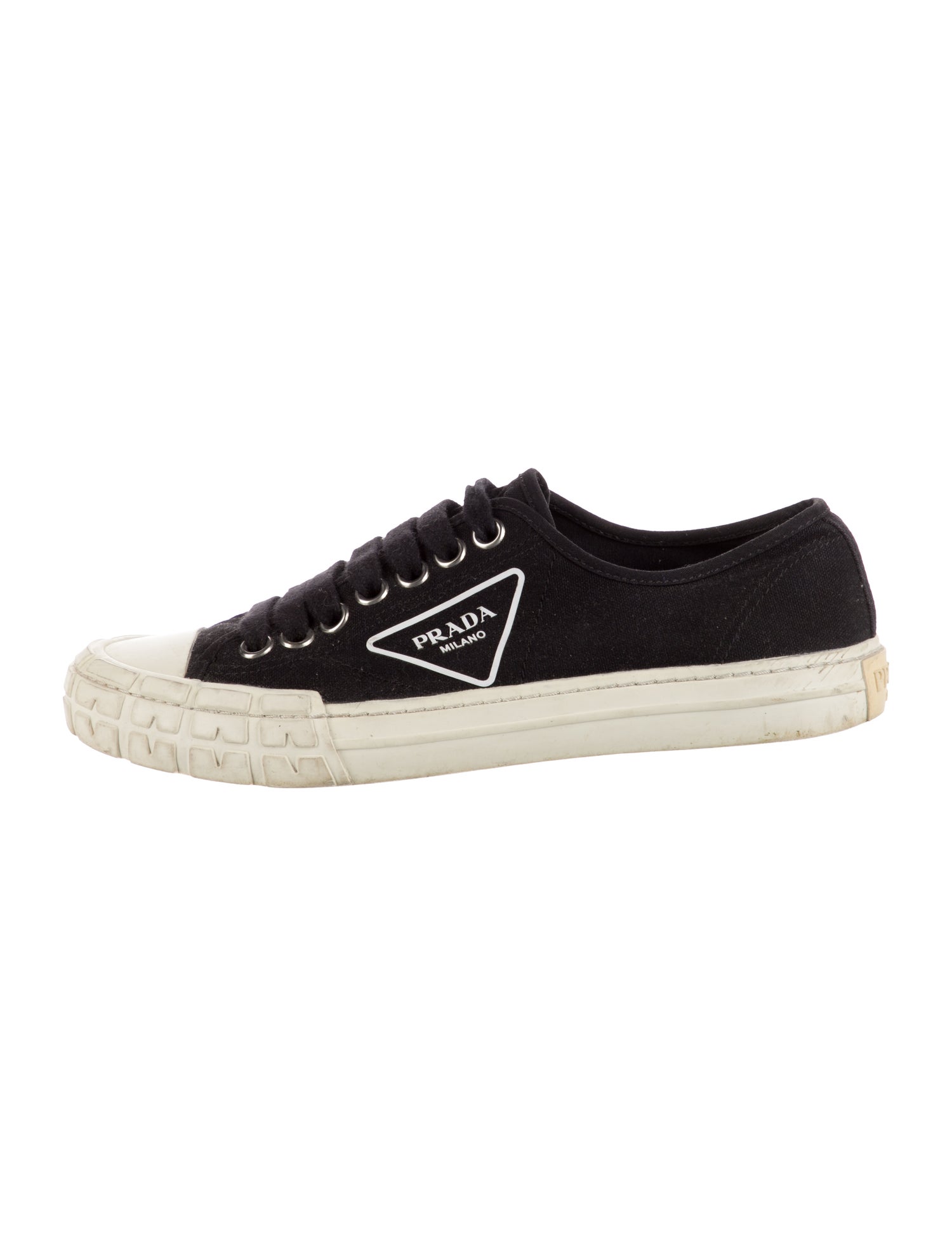 スニーカー PRADA Logo canvas sneakers Prada Logo canvas sneakers available on julian-fashion.com