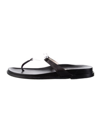 Prada Leather Flip Flops