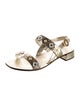 Prada Patent Leather T-Strap Sandals