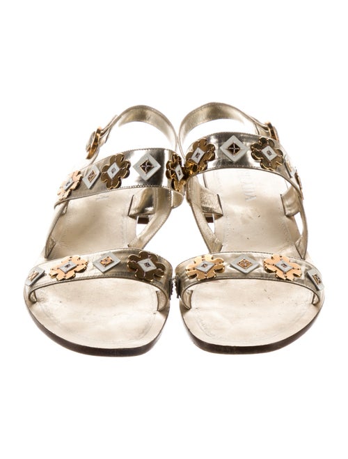 Prada Patent Leather T-Strap Sandals