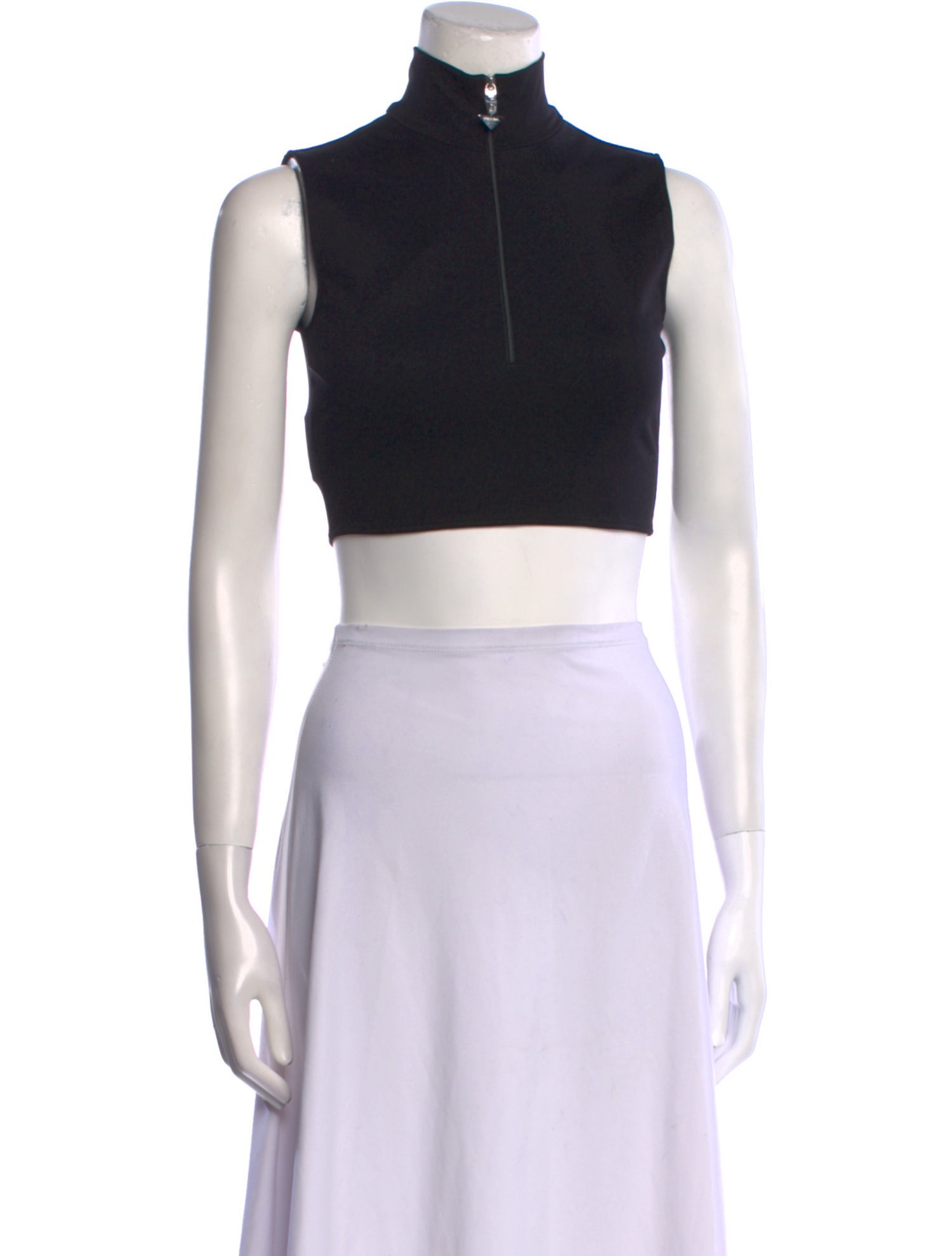 Prada 2023 Mock Neck Crop Top