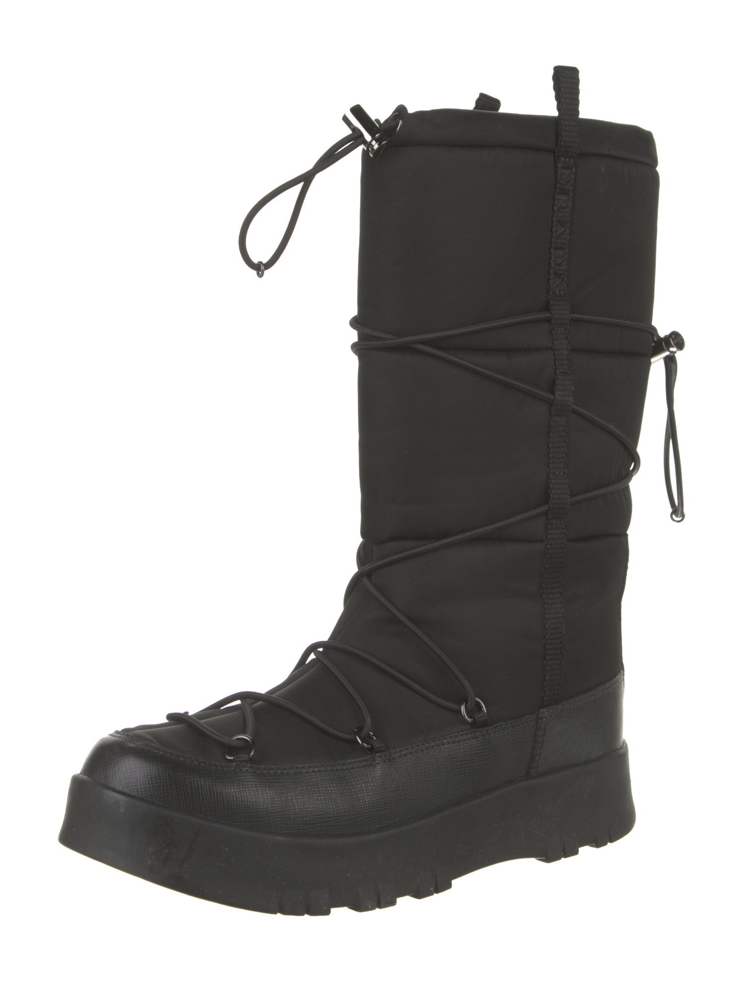 Prada Sport Nylon Printed Lace-Up Boots