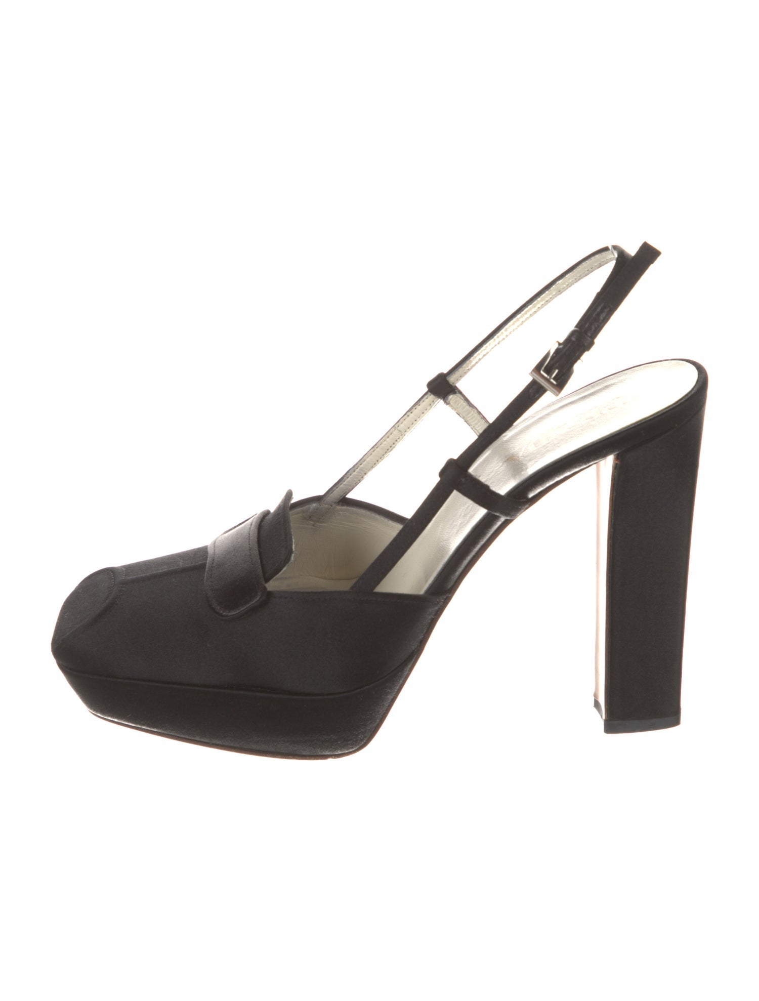 Prada Satin Slingback Pumps