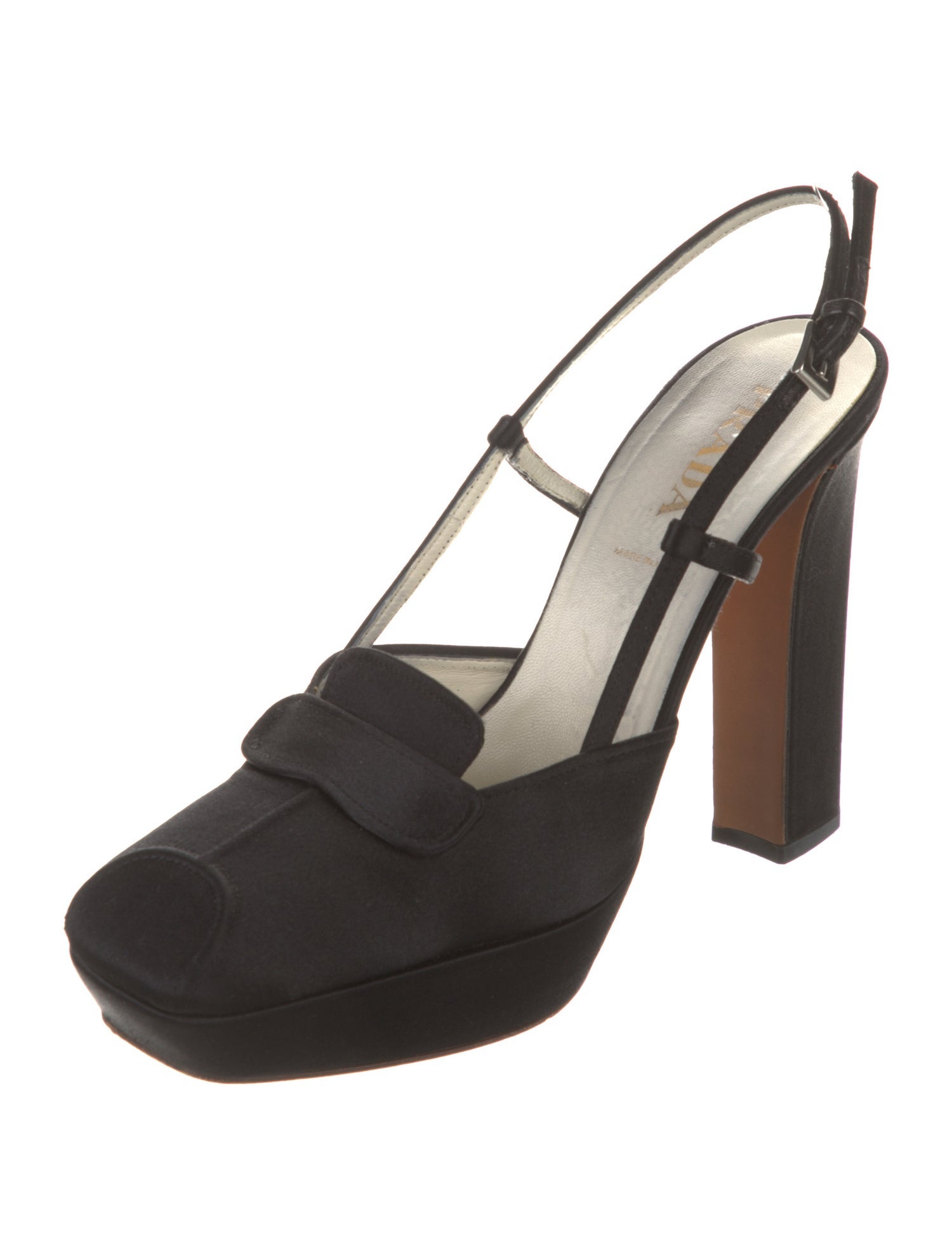 Prada Satin Slingback Pumps