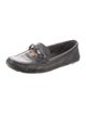 Prada Leather Bow Accents Loafers