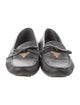 Prada Leather Bow Accents Loafers