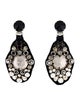 Prada Crystal & Fabric Drop Earrings