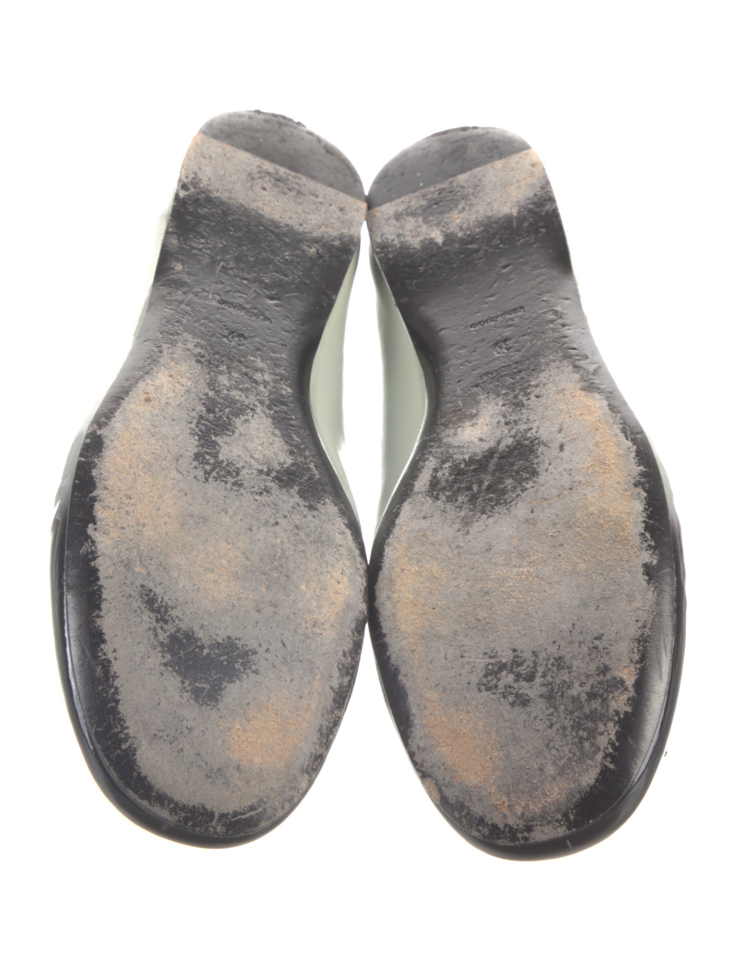 Prada Patent Leather Bow Accents Flats