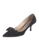 Prada Suede Bow Accents Pumps
