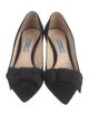 Prada Suede Bow Accents Pumps