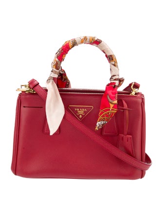 Prada Saffiano Leather Galleria Double Zip Mini