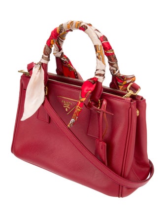 Prada Saffiano Leather Galleria Double Zip Mini