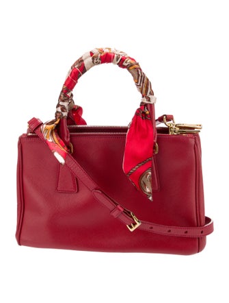 Prada Saffiano Leather Galleria Double Zip Mini