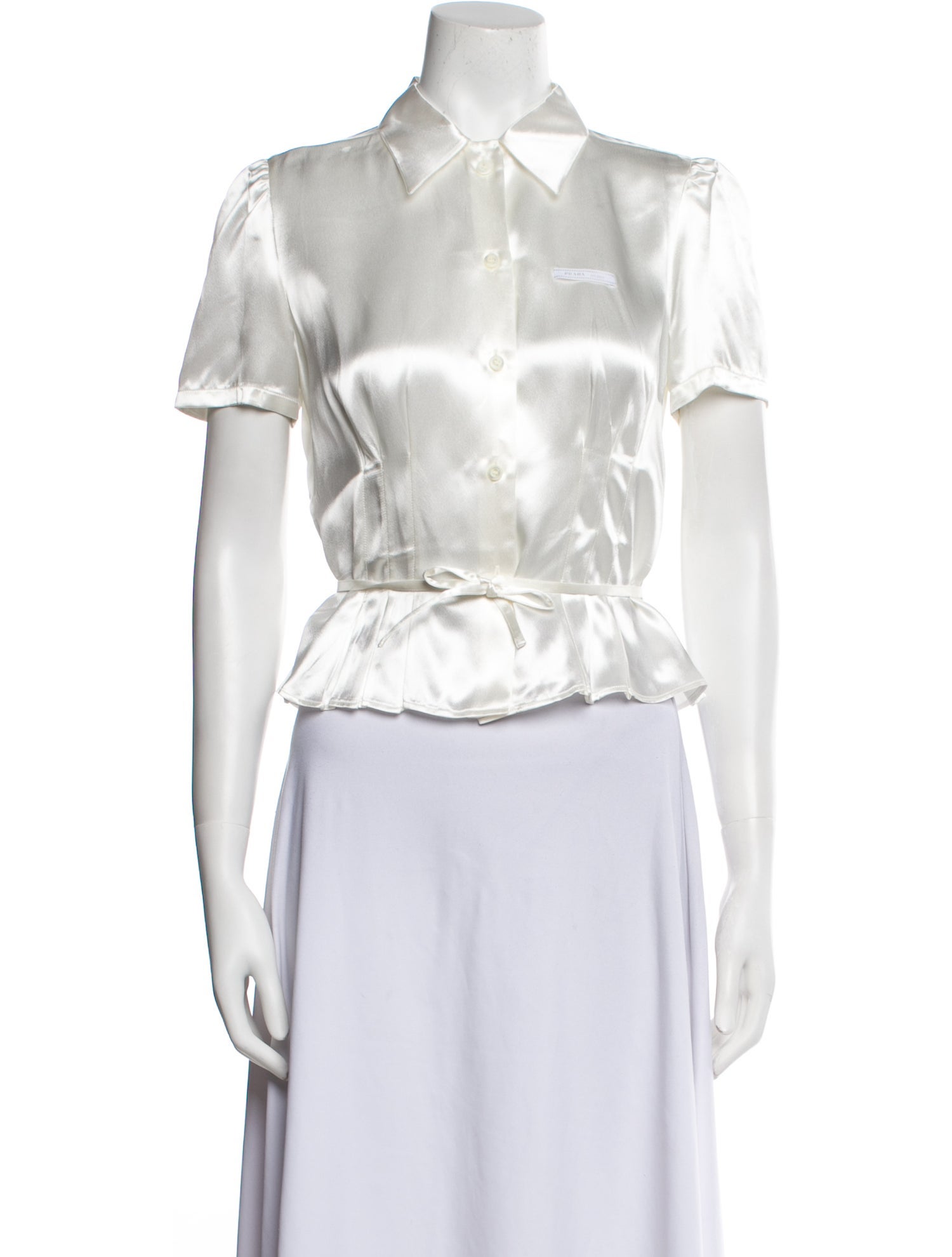 Prada 2025 Short Sleeve Button-Up Top