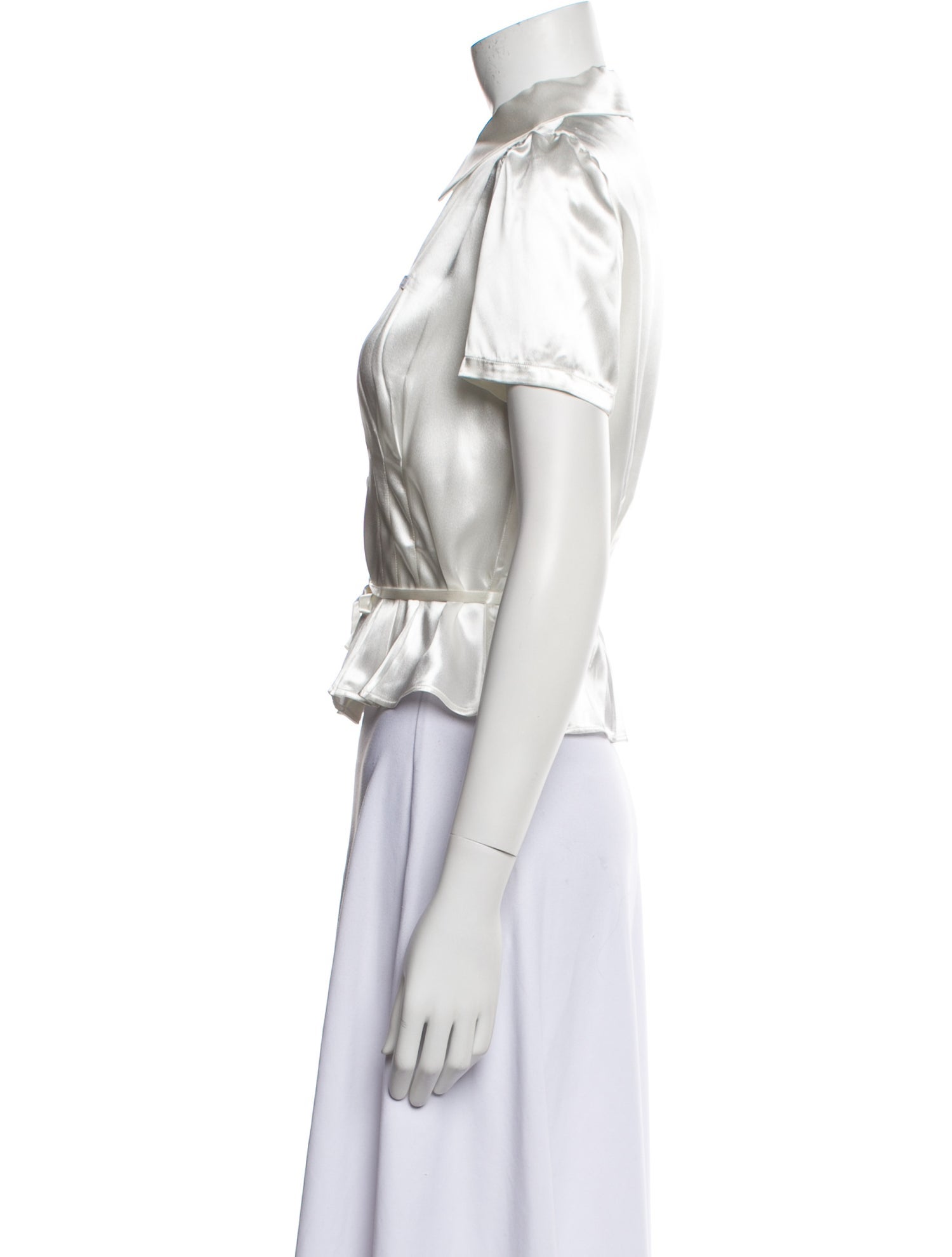 Prada 2025 Short Sleeve Button-Up Top