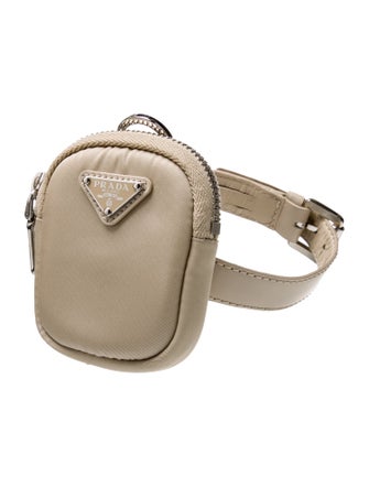 Prada Enameled Metal Triangle Belt Bag