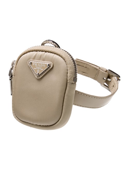 Prada Enameled Metal Triangle Belt Bag