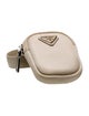 Prada Enameled Metal Triangle Belt Bag