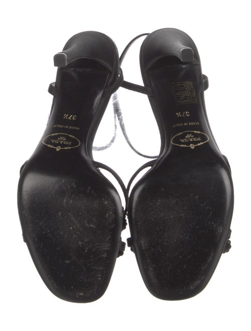 Prada Satin Sequin Embellishments Slingback Sandals
