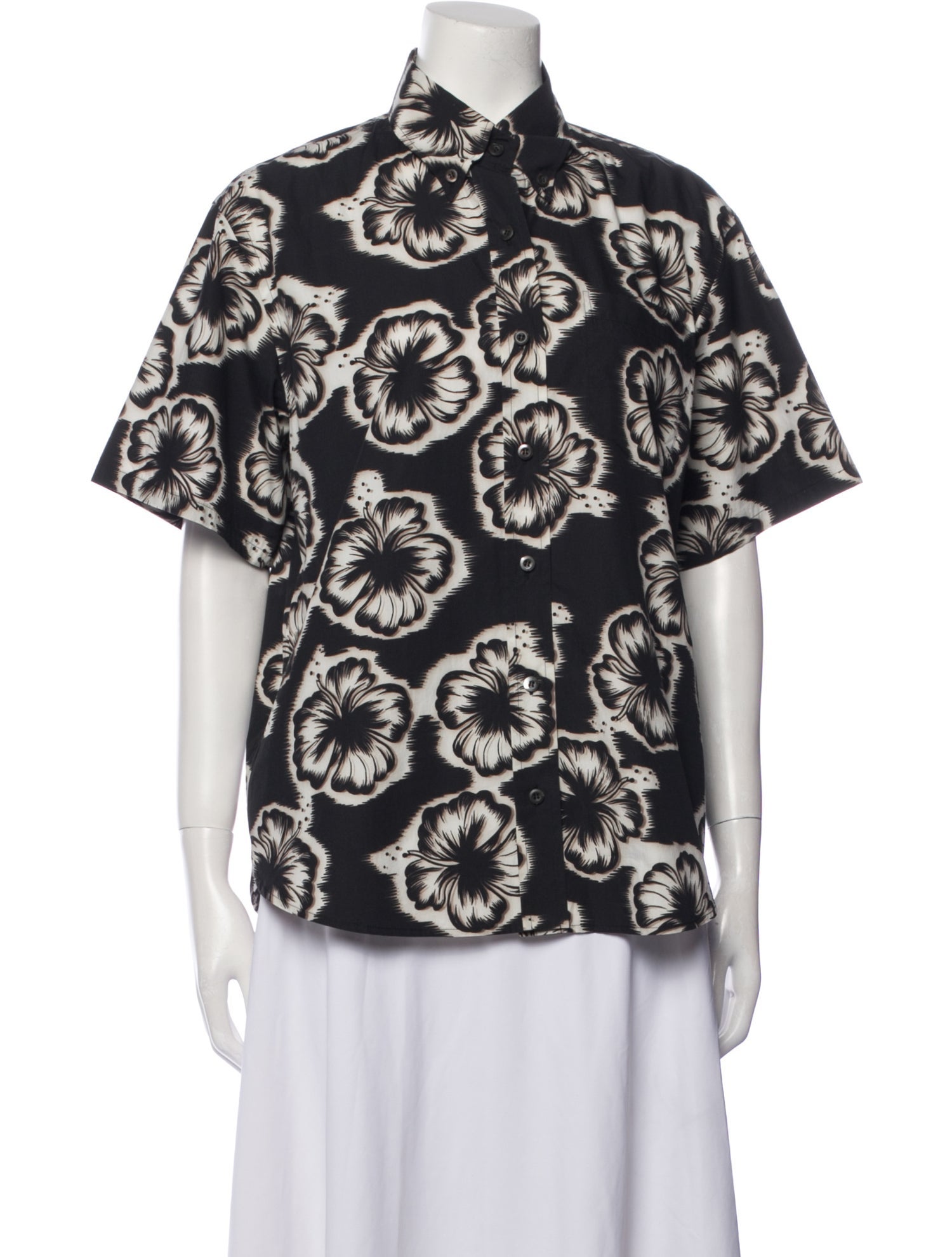 Prada 2018 Printed Button-Up Top