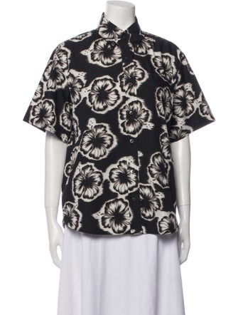 Prada 2018 Printed Button-Up Top