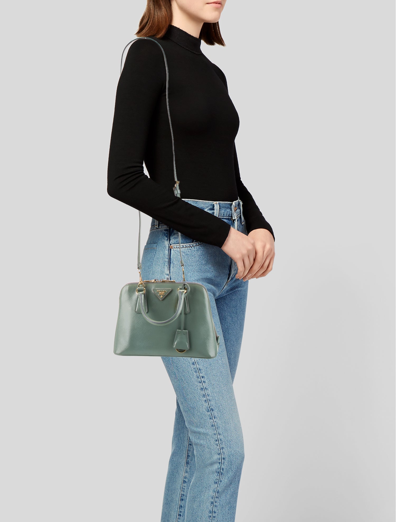 Prada Saffiano Lux Leather Promenade Small