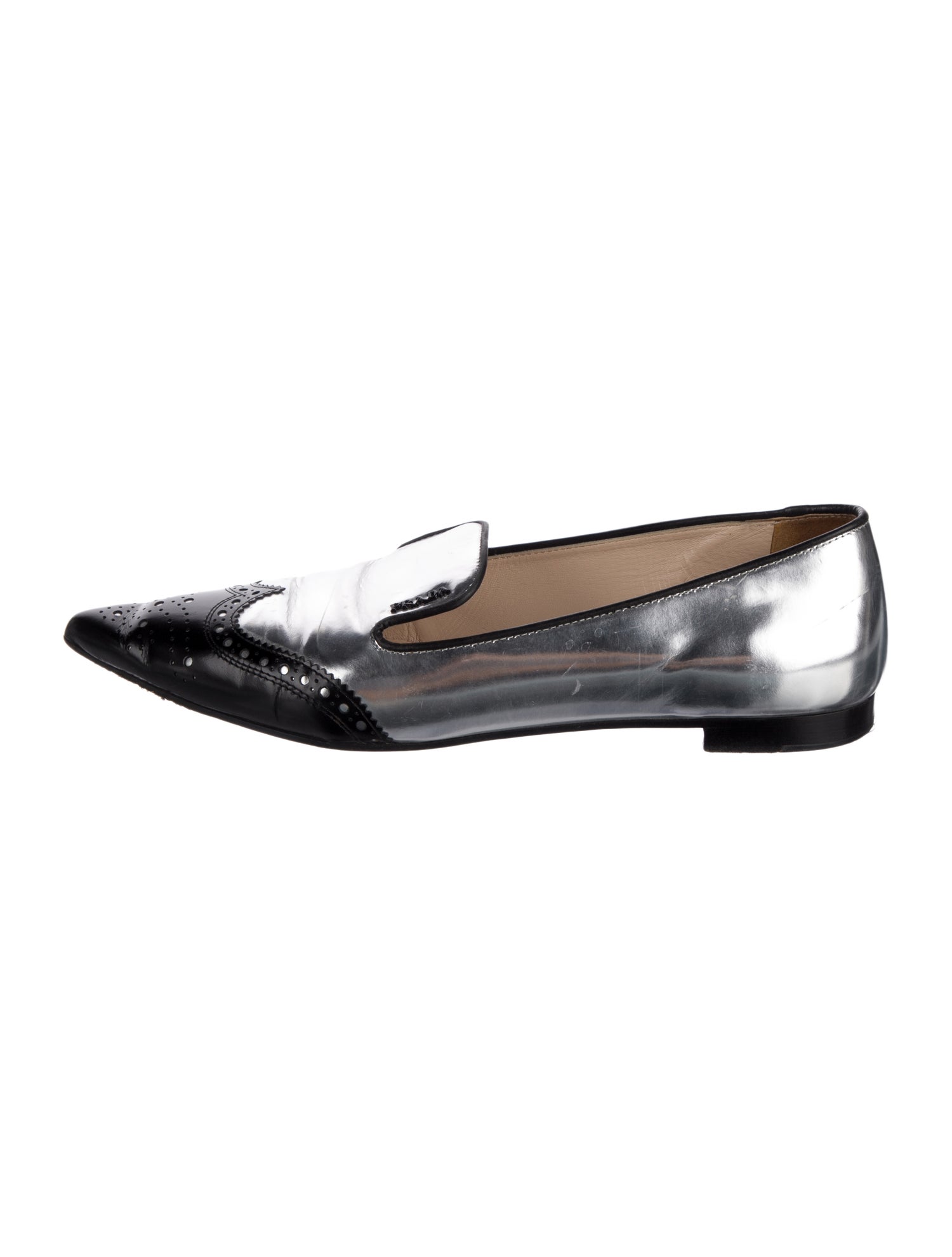 Prada Leather Colorblock Pattern Loafers
