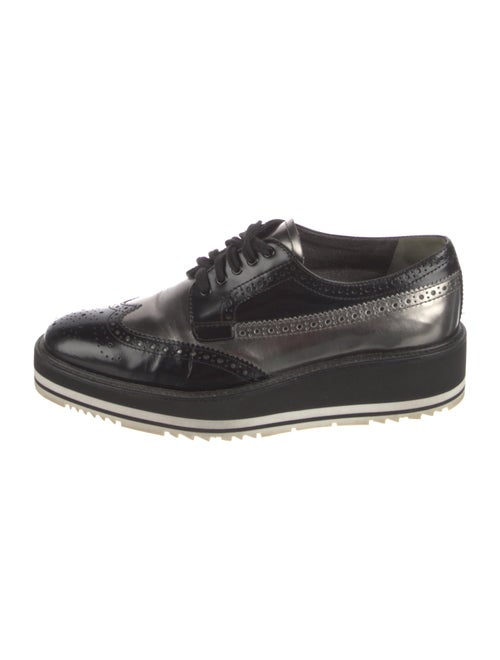 Prada Leather Lasercut Accents Oxfords