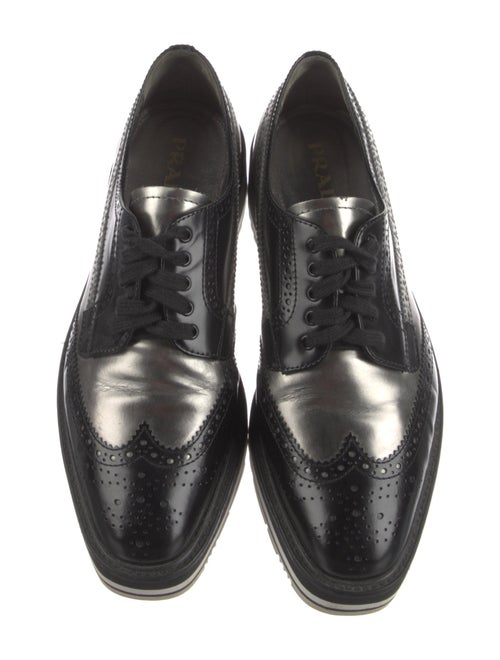 Prada Leather Lasercut Accents Oxfords