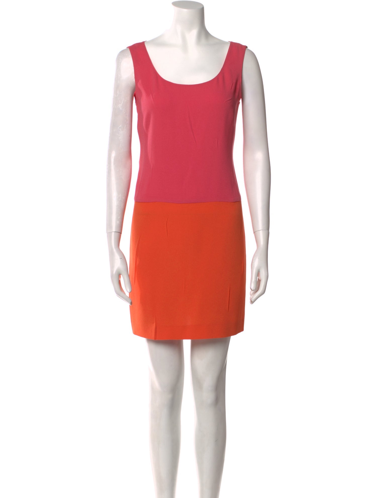 Prada Colorblock Pattern Mini Dress
