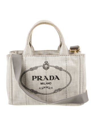 Prada Canvas Top Handle Bag
