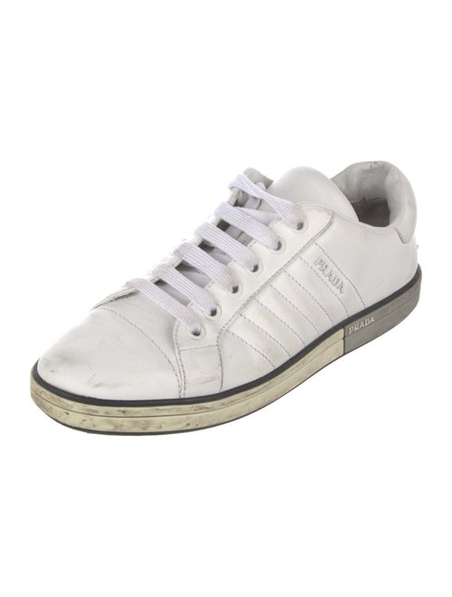 Prada Leather Printed Sneakers