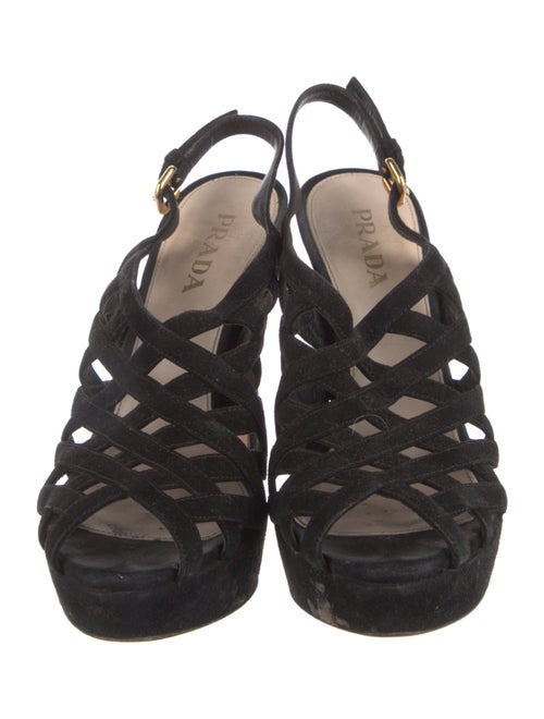 Prada Suede Slingback Sandals