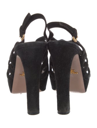 Prada Suede Slingback Sandals