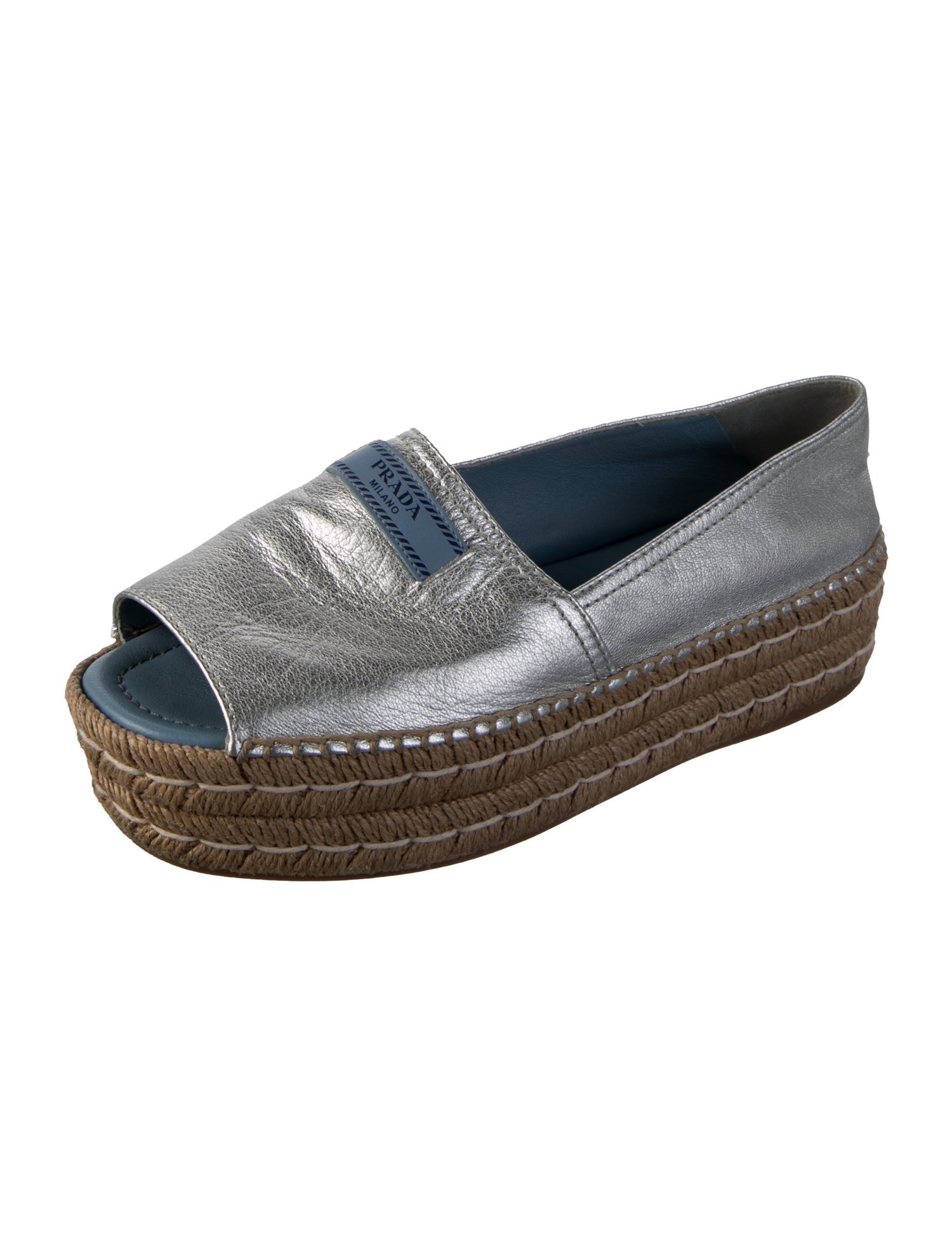 Prada Leather Espadrilles
