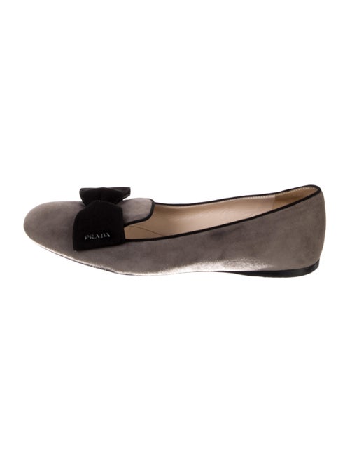 Prada Suede Colorblock Pattern Ballet Flats