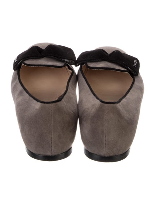 Prada Suede Colorblock Pattern Ballet Flats