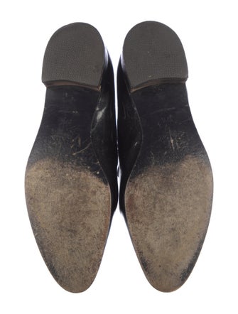 Prada Patent Leather Glitter Accents Loafers