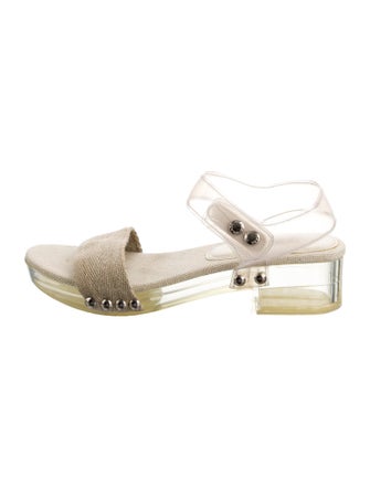 Prada Canvas Slingback Sandals