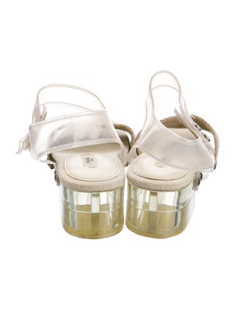 Prada Canvas Slingback Sandals